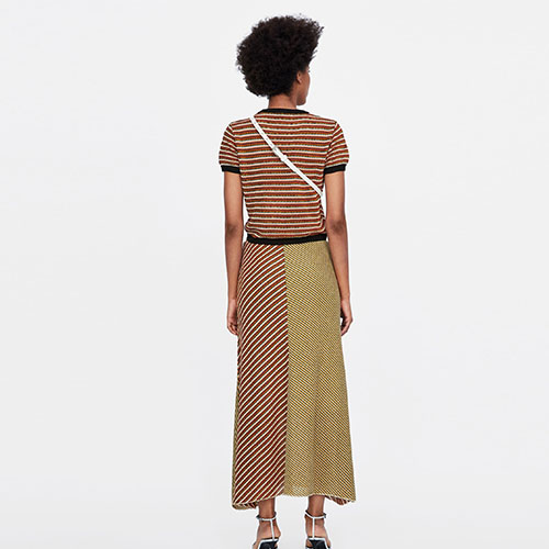 2018 Color Striped Short Sleeved Jersey Sweater Suit