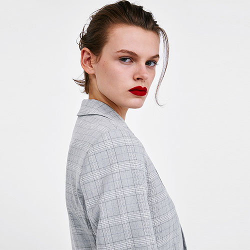 2018 Hot New Plaid Suit Jacket Long Straight Barrel